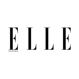 Elle Canada magazine logo in white circle